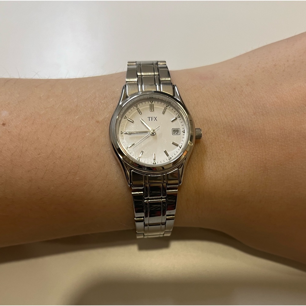 Ladies TFX watch by Bulova, stainless steel.